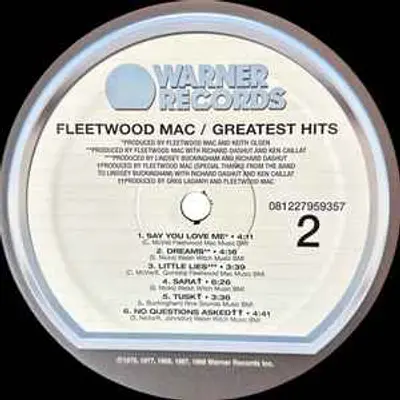 FLEETWOOD MAC GREATEST HITS LP
