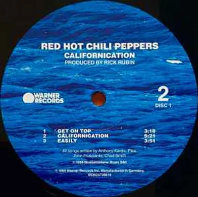 RED HOT CHILI PEPPERS CALIFORNICATION 2LP