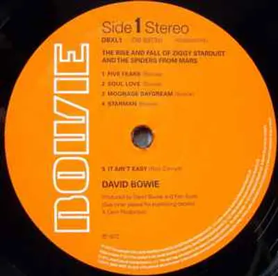 DAVID BOWIE THE RISE AND FALL OF ZIGGY STARDUST LP