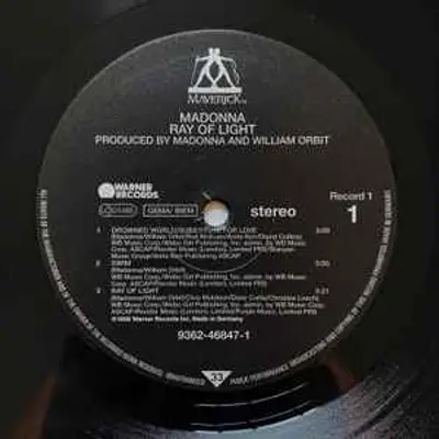 MADONNA RAY OF LIGHT 2LP