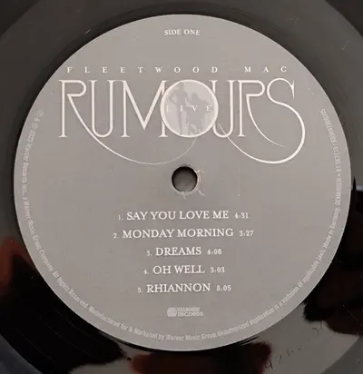 FLEETWOOD MAC RUMOURS LIVE 77 2LP