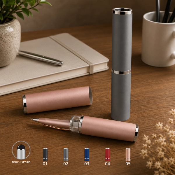 SET GLAM - METALNA HEMIJSKA OLOVKA U TUBI ROSE SILVER