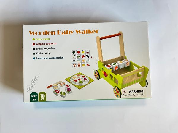 WOODEN BABY PUSH WALKER