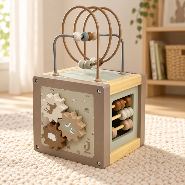 WOODEN ACTIVITY CUBE FARM