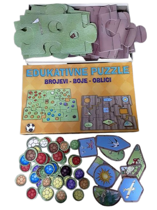 EDUKATIVNE PUZZLE BOJE,OBLICI,BROJEVI