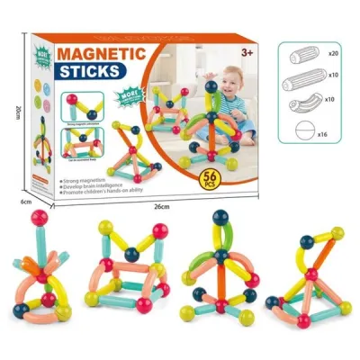 MAGNETNE KOCKE/STAPICI 56 PCS