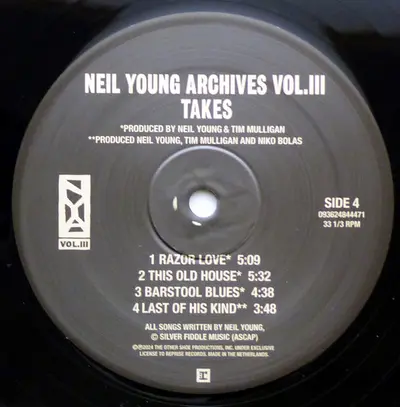 NEIL YOUNG NEIL YOUNG ARCHIVES VOL III TAKES 2LP