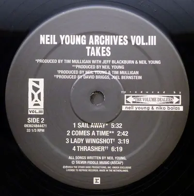NEIL YOUNG NEIL YOUNG ARCHIVES VOL III TAKES 2LP