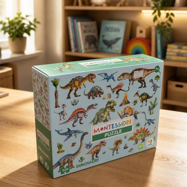 PUZZLE MONTESSORI DINOSAURUS 200 PCS