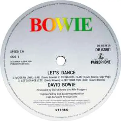 DAVID BOWIE LETS DANCE 2018 REMASTERED VERSION VINYL