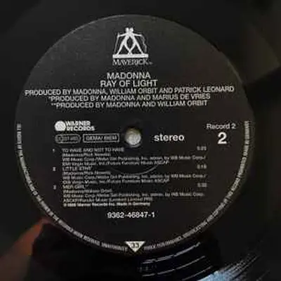 MADONNA RAY OF LIGHT 2LP