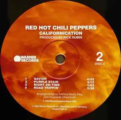 RED HOT CHILI PEPPERS CALIFORNICATION 2LP
