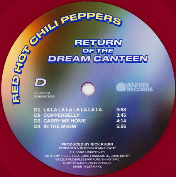 CD  RETURN OF THE DREAM CANTEEN