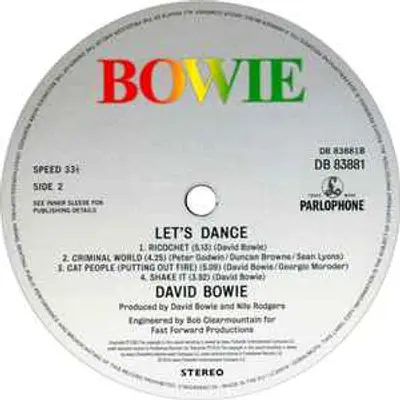 DAVID BOWIE LETS DANCE 2018 REMASTERED VERSION VINYL