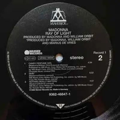 MADONNA RAY OF LIGHT 2LP