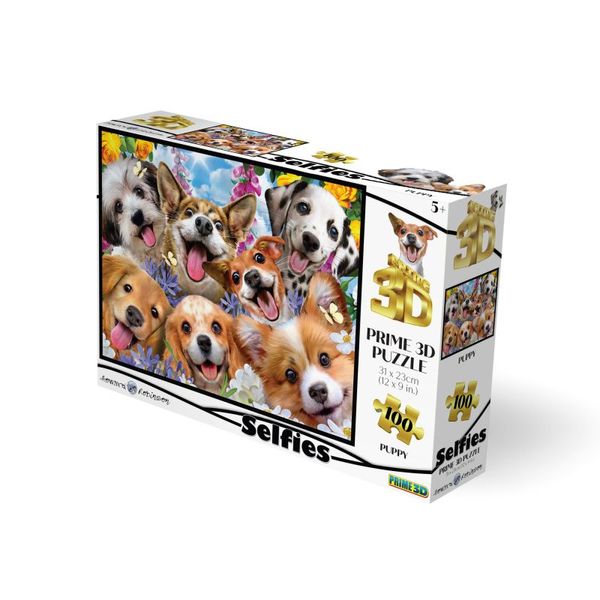 PUZZLE 3D 100 PCS PUPPY SELFIE 31x23cm