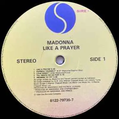 MADONNA LIKE A PRAYER LP