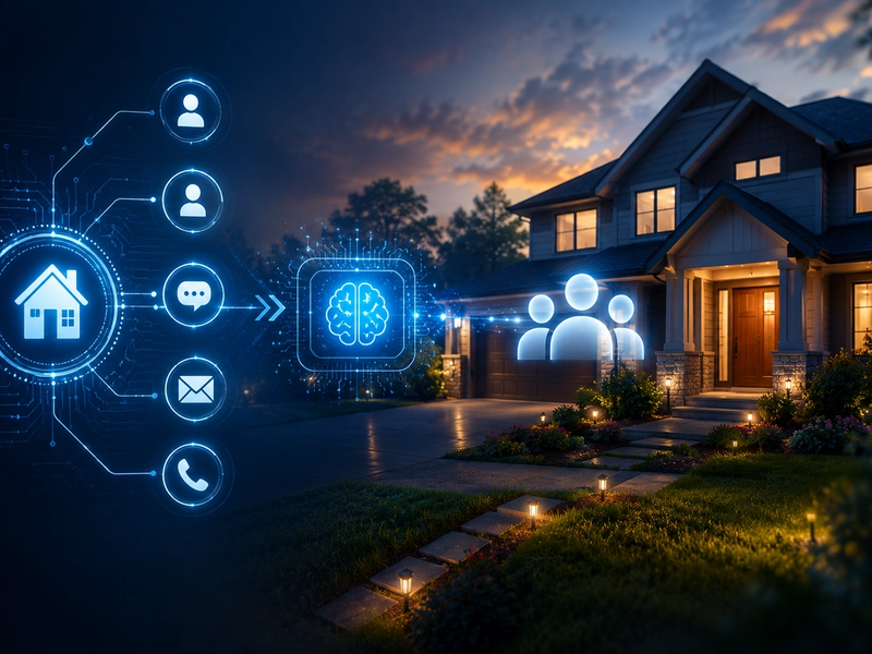AI social media command center for large home service franchise
