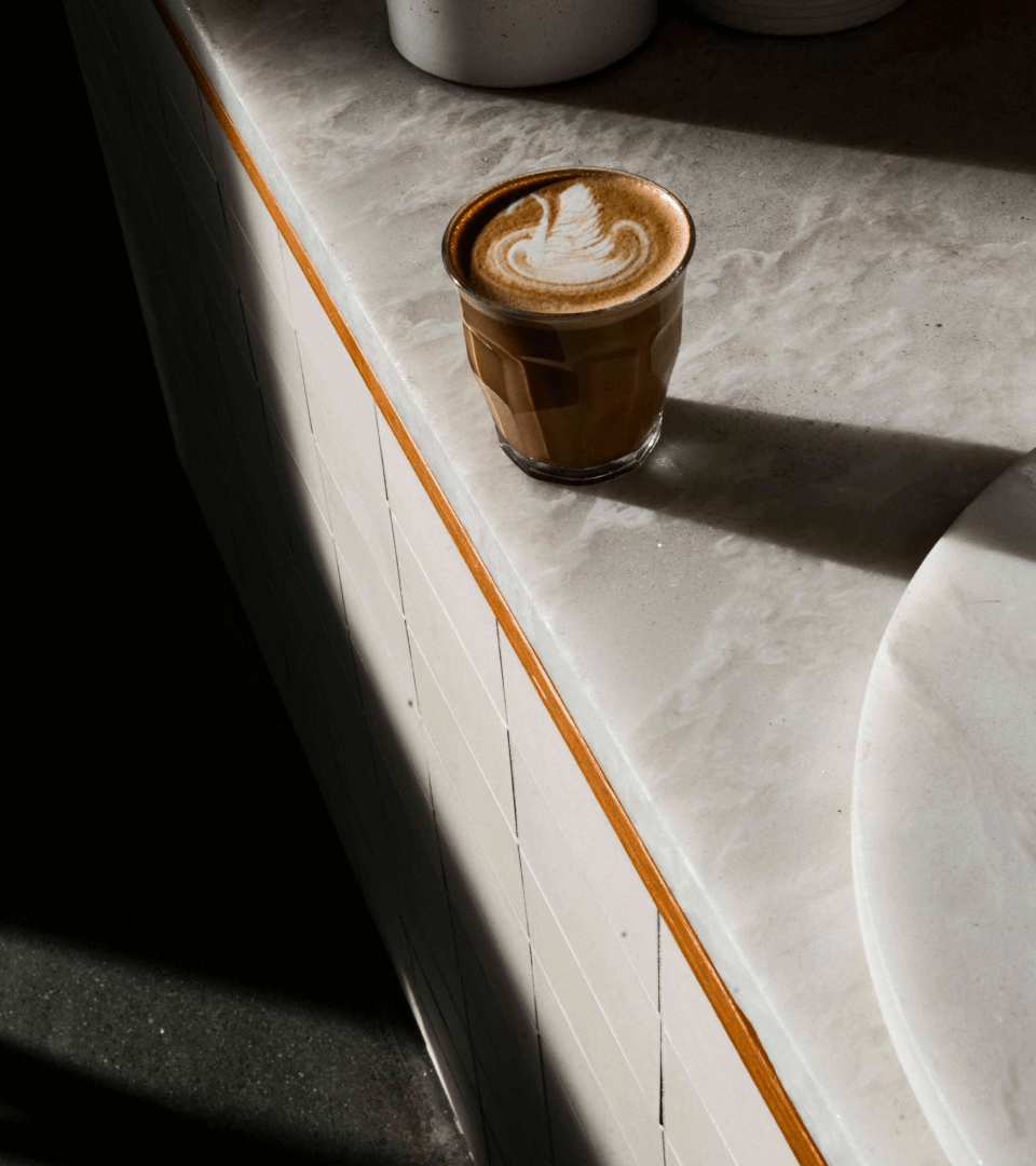 Coffee Manufactory Art Direction: Photo of a coffee