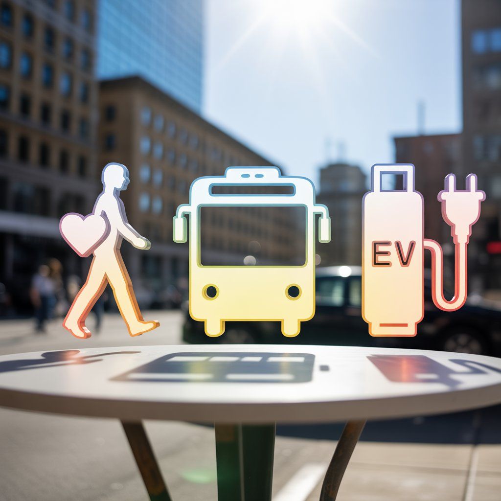 Sustainable Transport: Walking, Public Transit, and EV Charging Choices