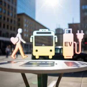 Sustainable Transport: Walking, Public Transit, and EV Charging Choices