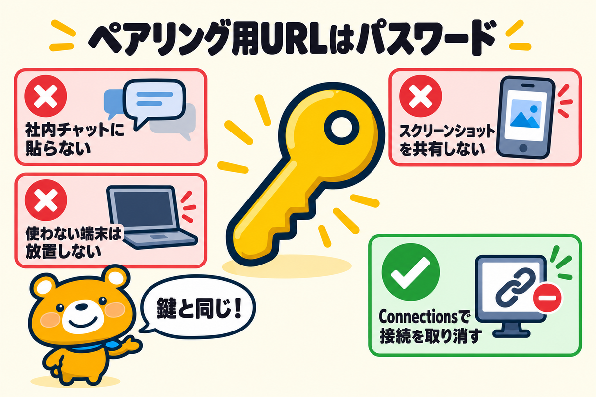 ペアリング用URLの扱い方のポイント