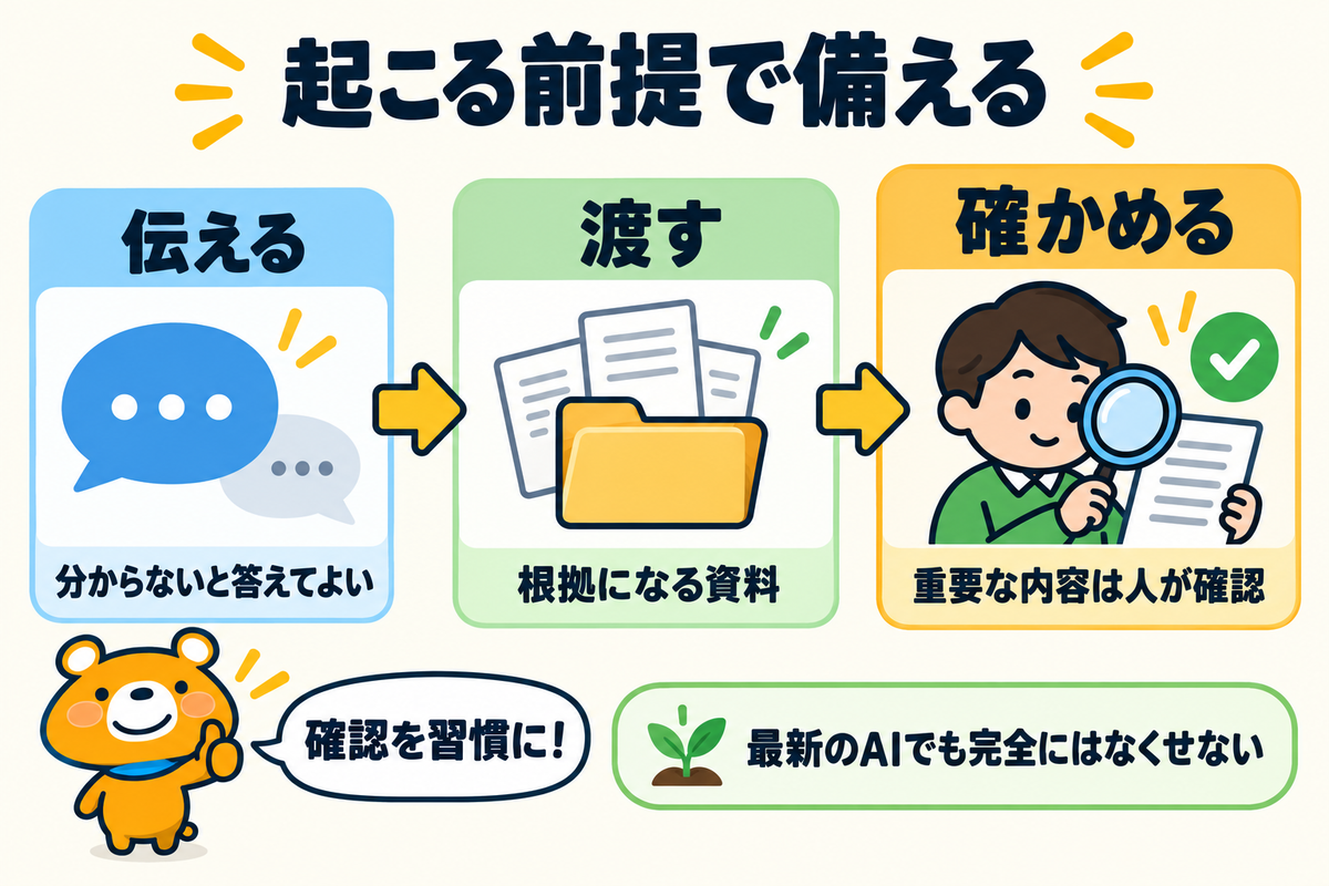 ハルシネーションへの備えをまとめた図解