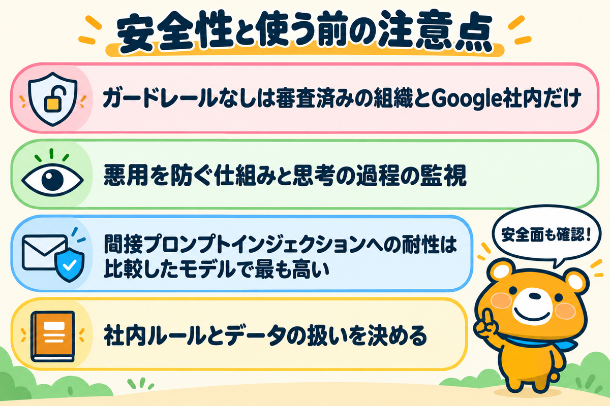 Gemini 4 Argonの安全性と使う前の注意点の4項目