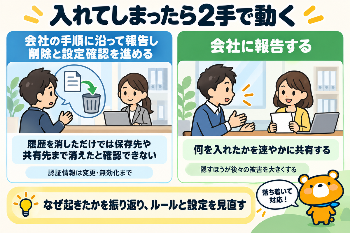 機密情報を入れてしまったときの対処の図解