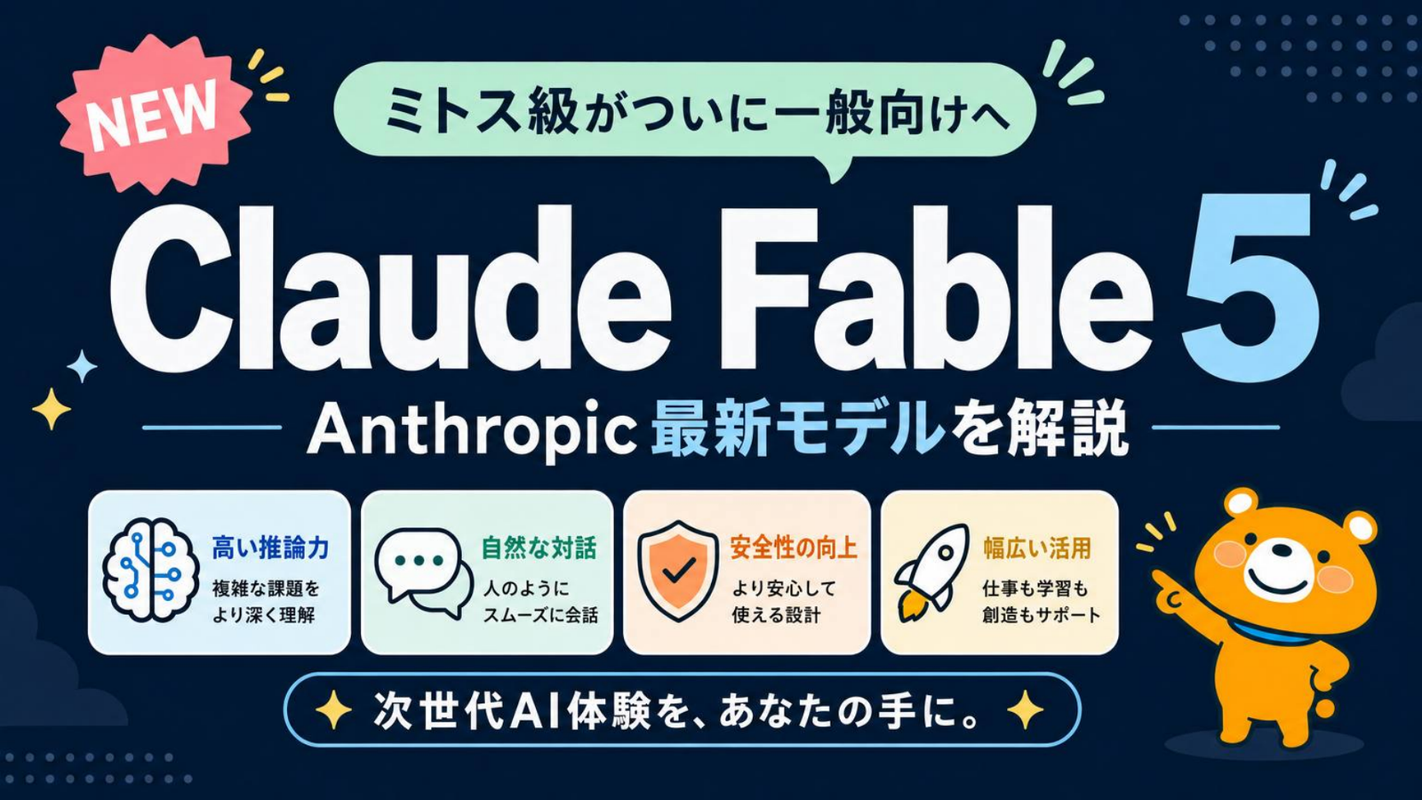 Claude Fable 5の概要を紹介する表紙スライド