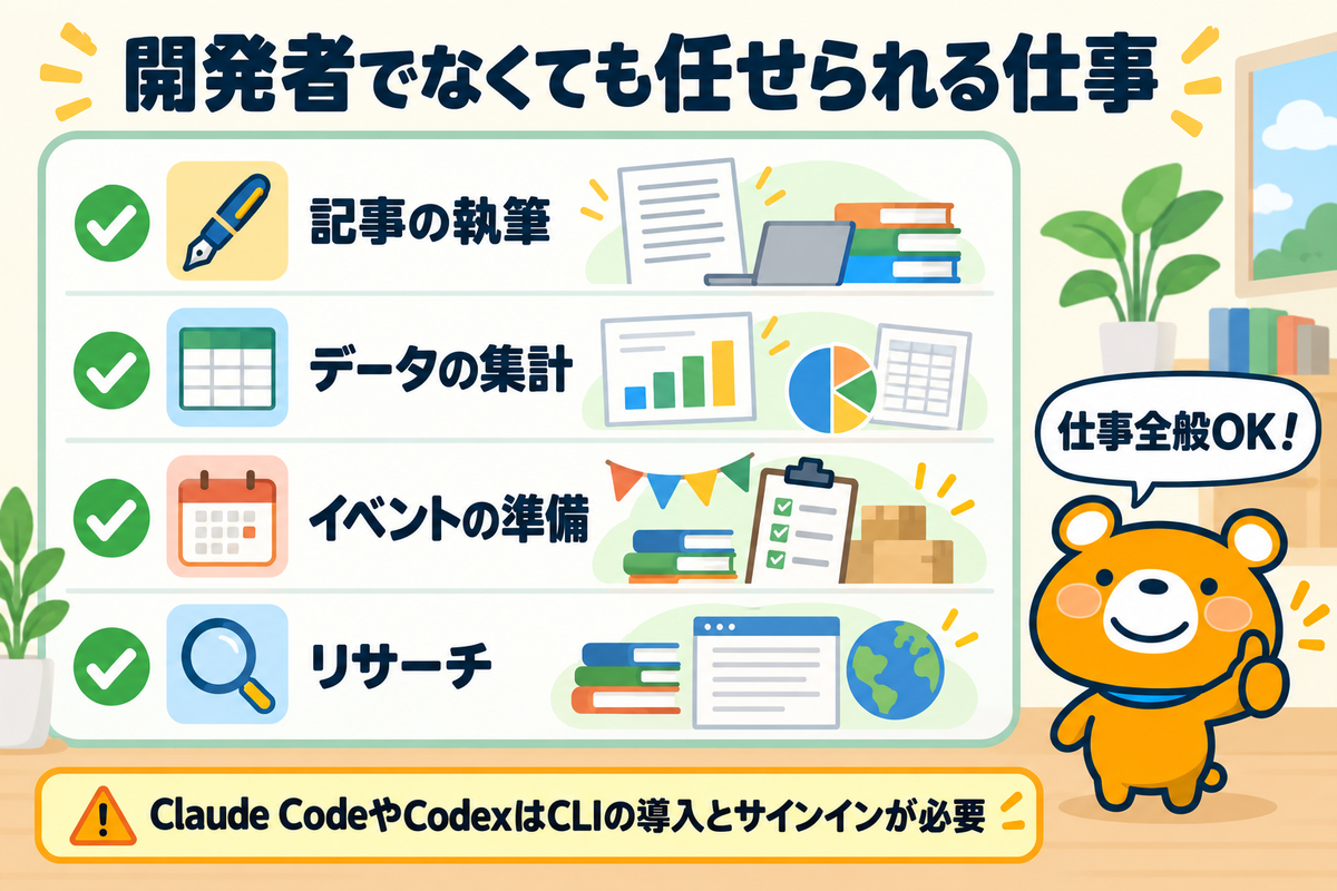 開発者でない人がAGI Cockpitに任せられる仕事