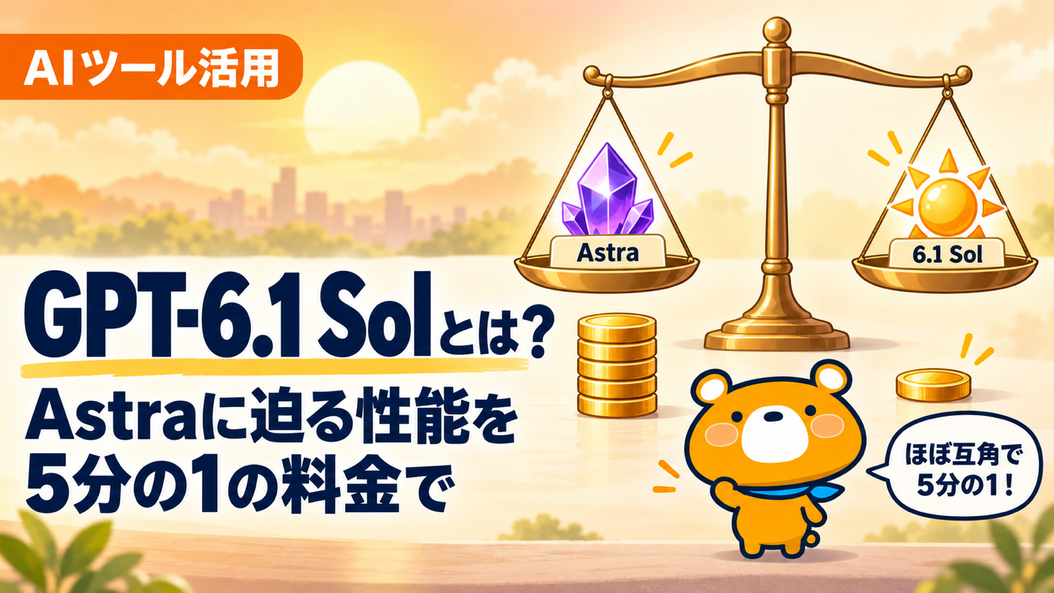 GPT-6.1 Solの性能と料金、使い方を解説する記事のアイキャッチ