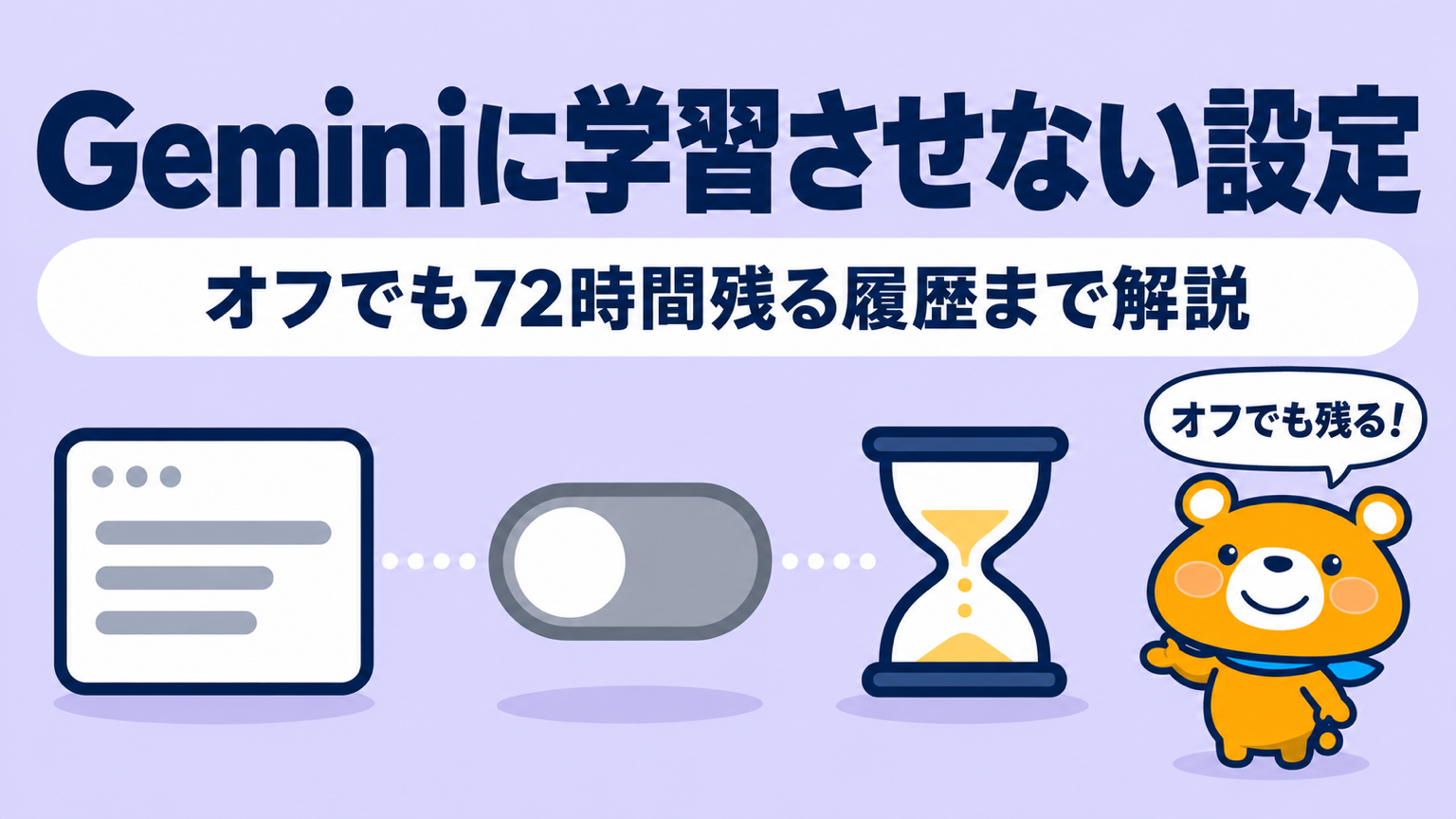 Geminiに学習させない設定のアイキャッチ