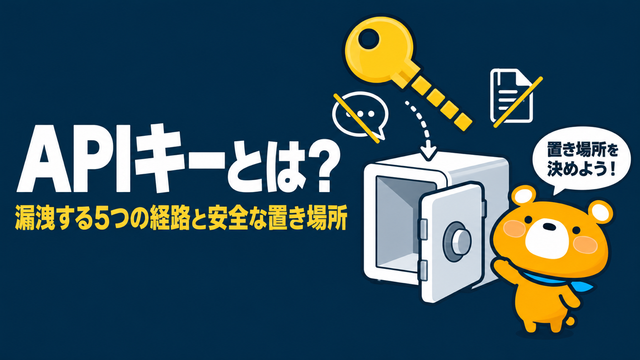 APIキーとは何かと安全な管理方法のアイキャッチ
