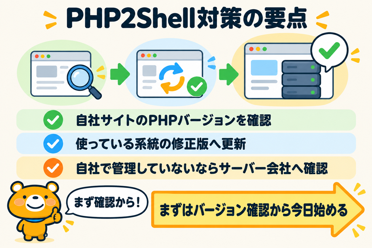 PHP2Shell対策の要点と最初にやることをまとめた図解