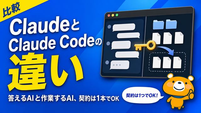 ClaudeとClaude Codeの違いのアイキャッチバナー