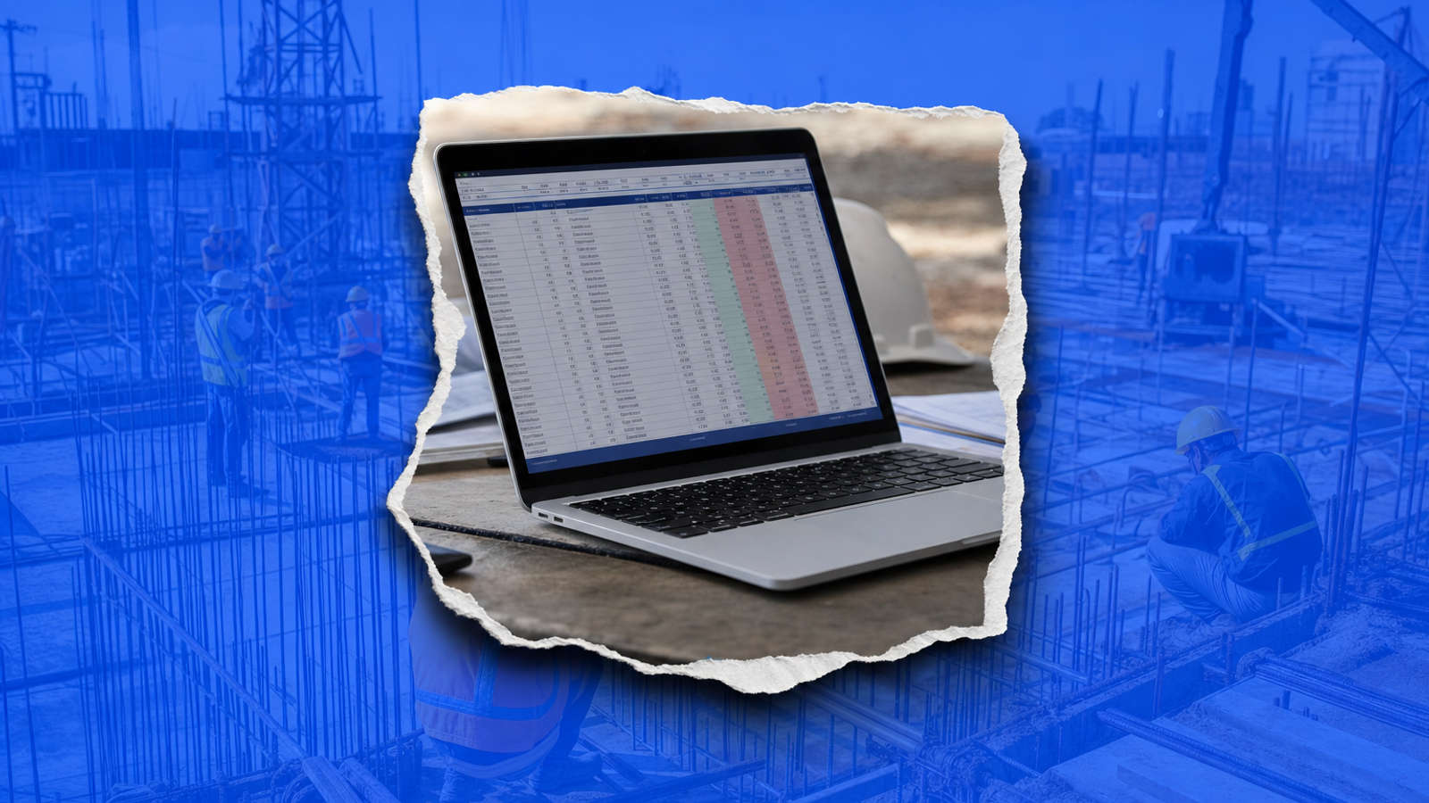 A laptop showing a spreadsheet — how subcontractors track site delays
