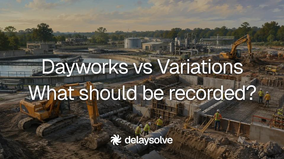 Civil works on a water treatment plant