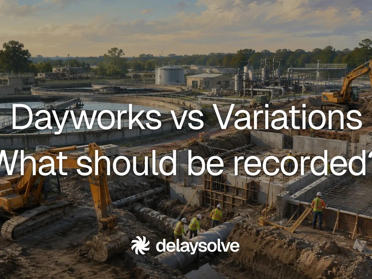 Civil works on a water treatment plant