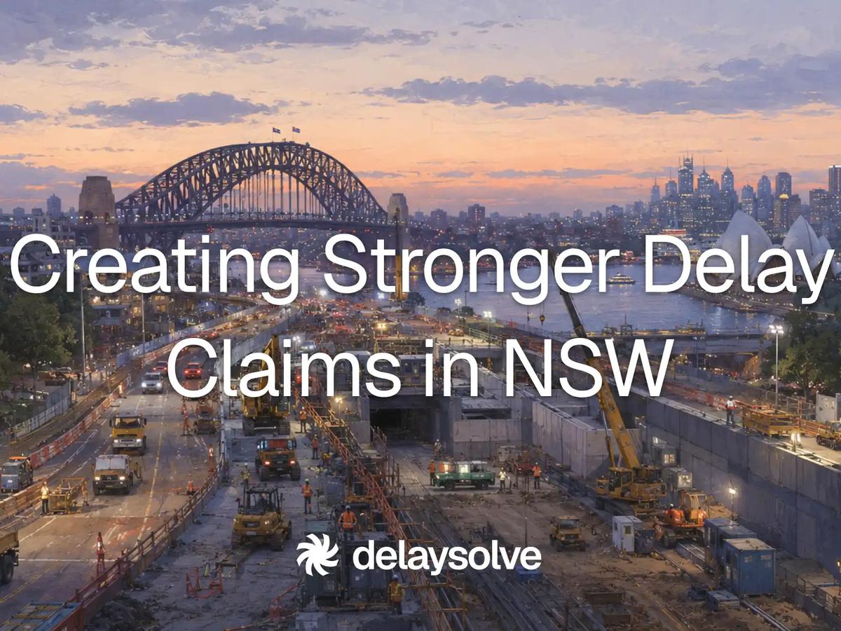 Major motorway civil works in NSW, illustrating delay documentation context for subcontractors