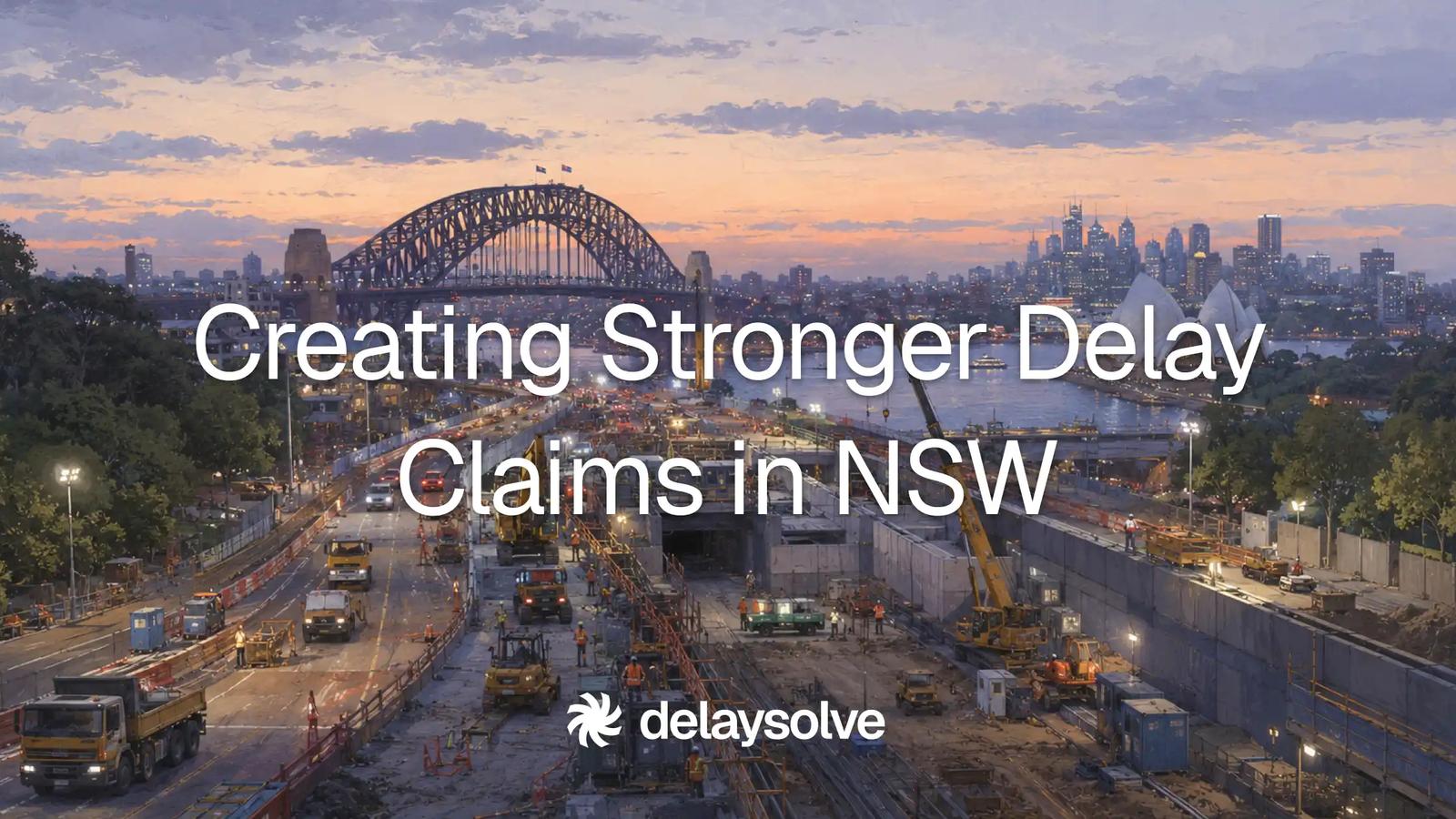 Major motorway civil works in NSW, illustrating delay documentation context for subcontractors