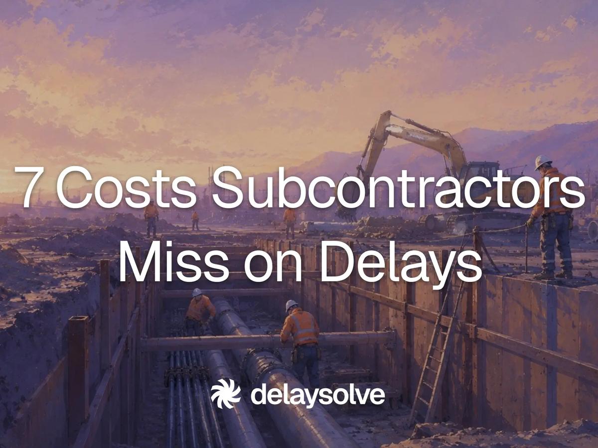 Civil subcontractor working on utility works