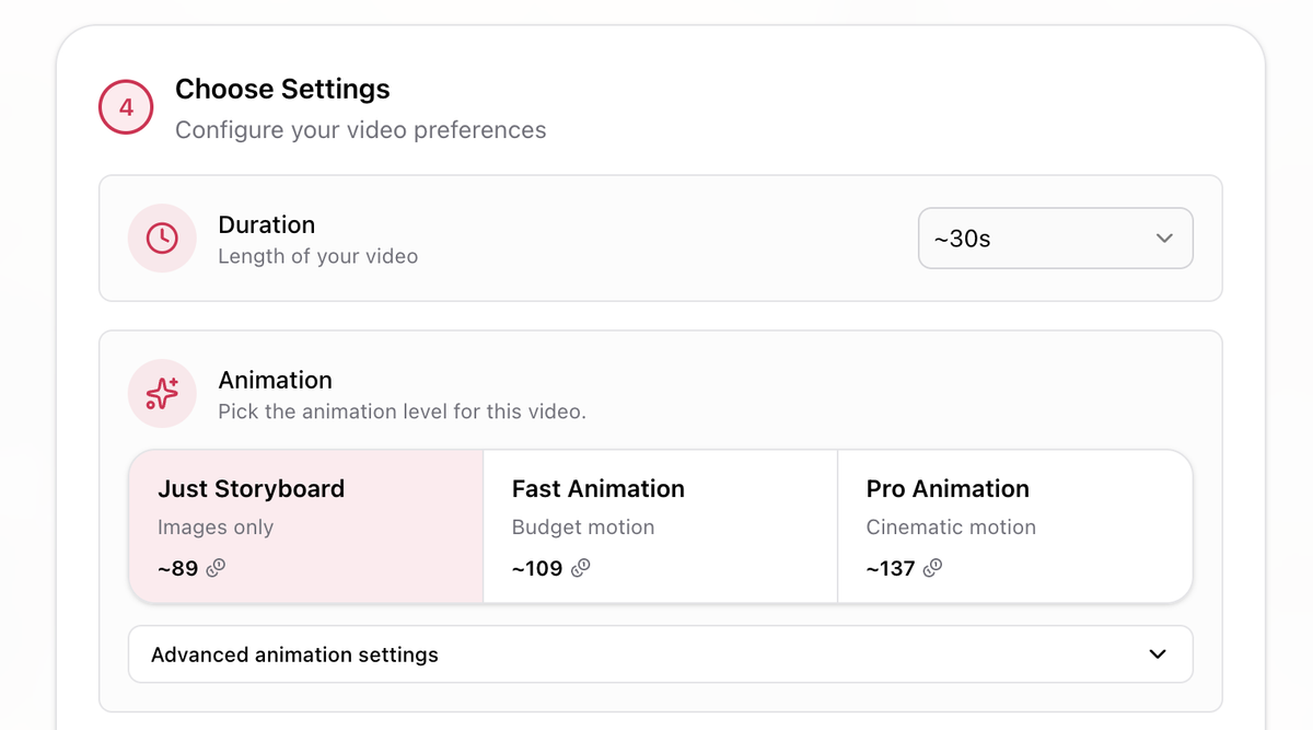 Longstories just storyboard settings mode