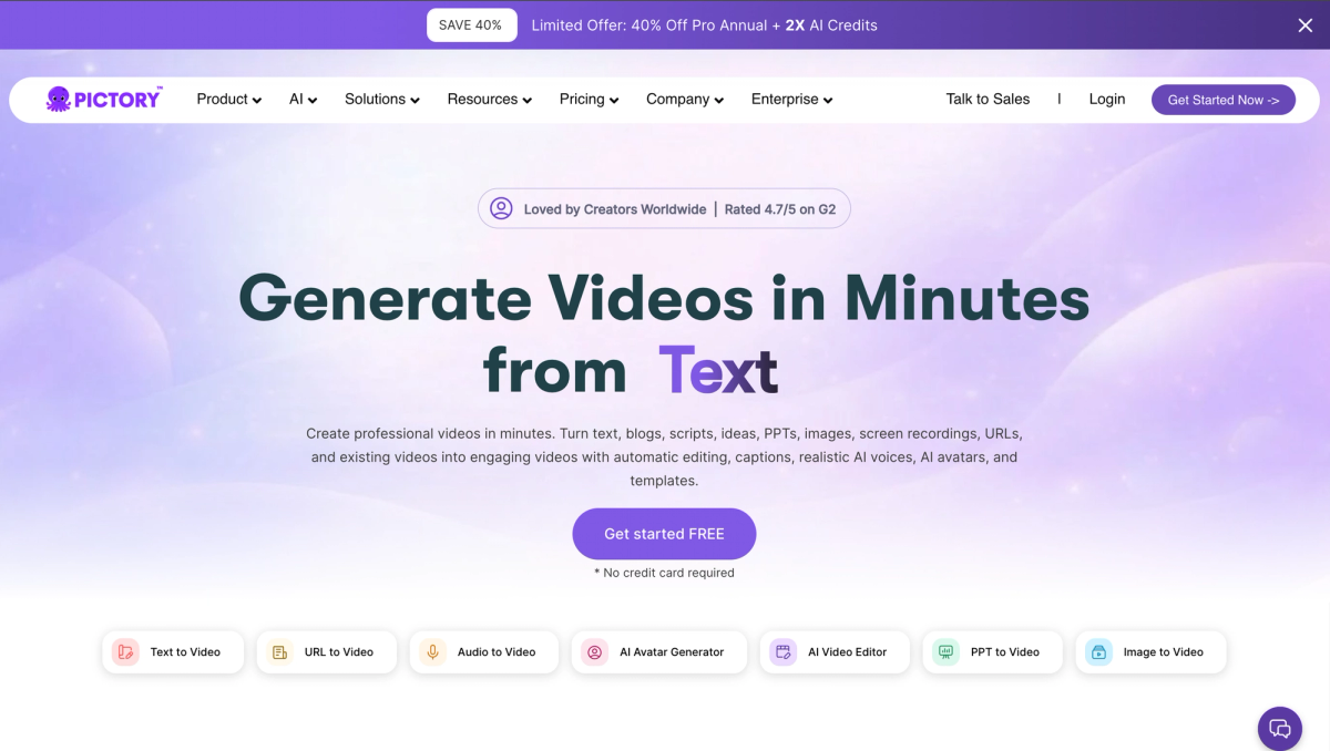Pictory - video generation tool