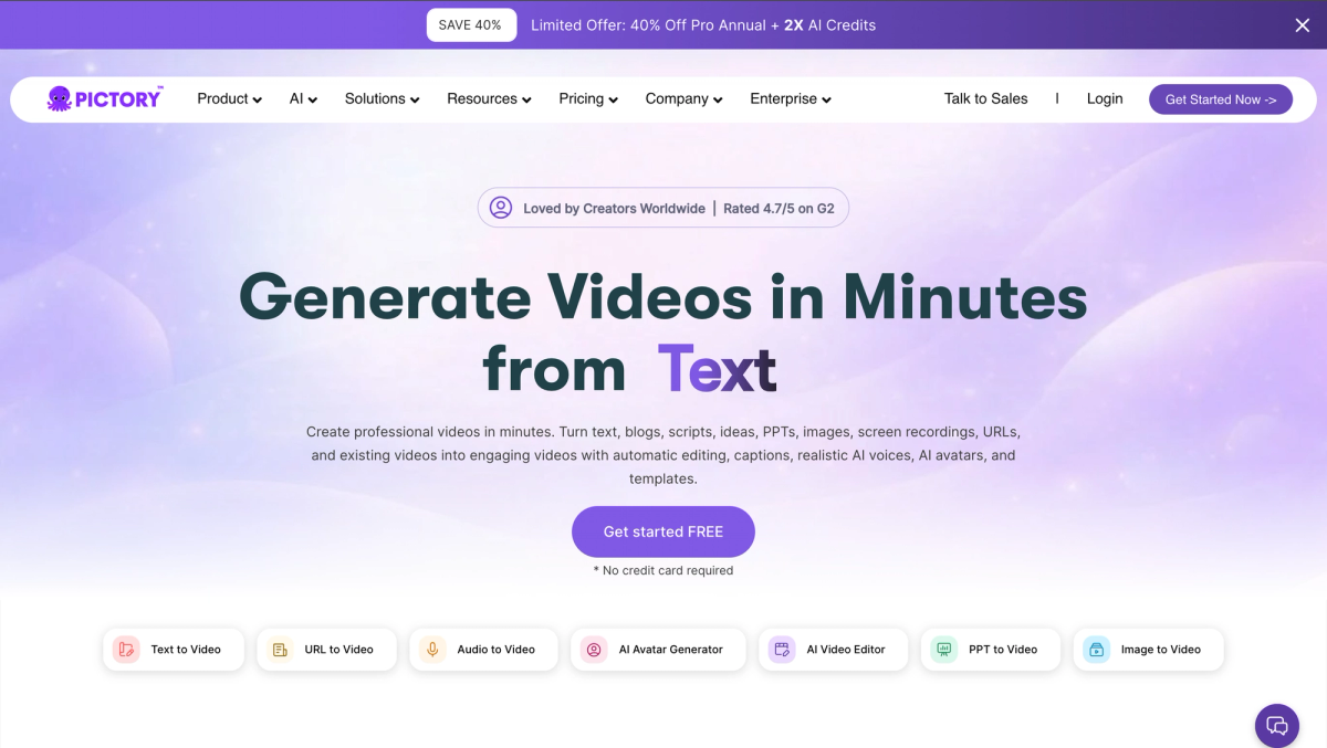 Pictory - video generation tool
