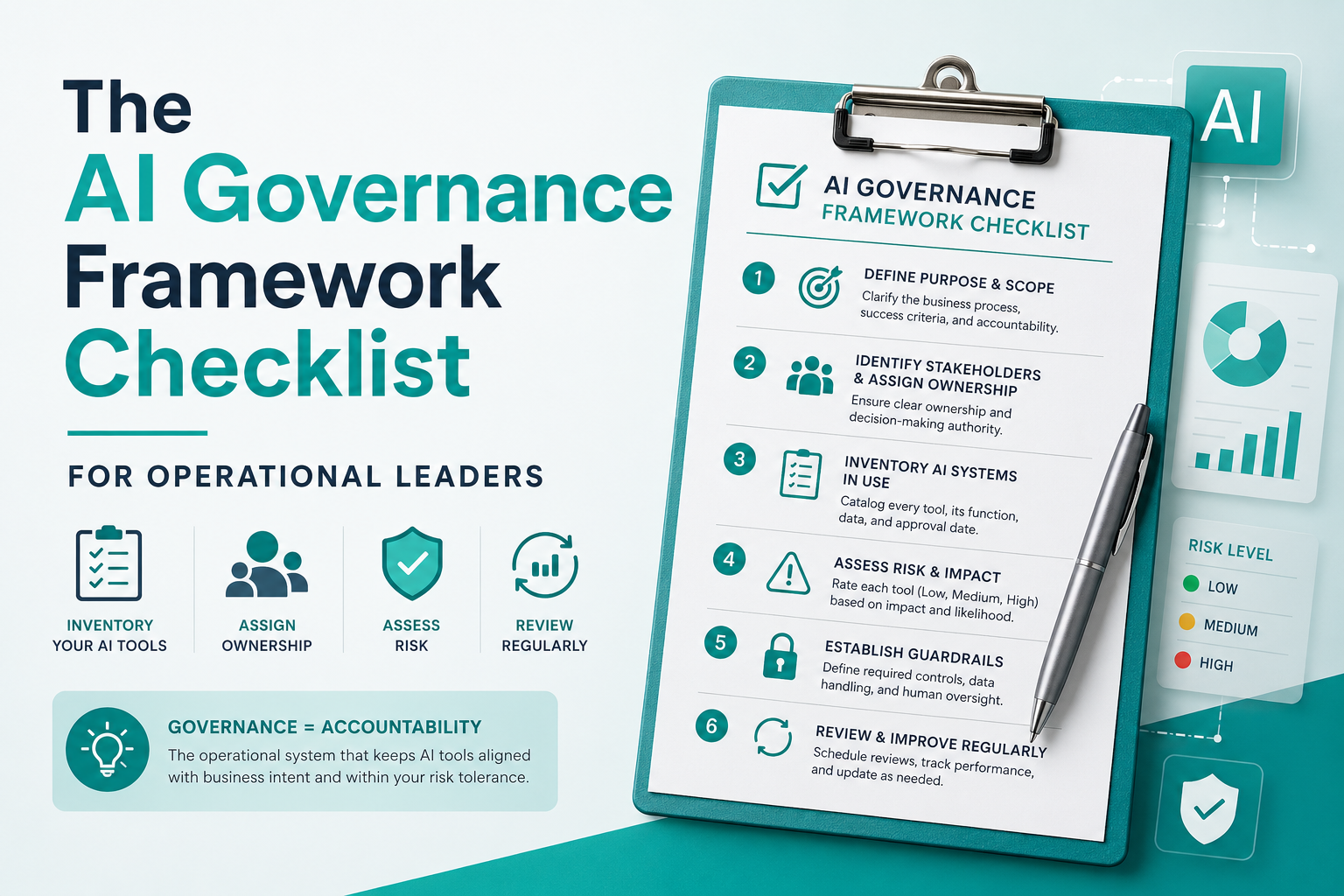 The AI Governance Framework Checklist for Operational Leaders