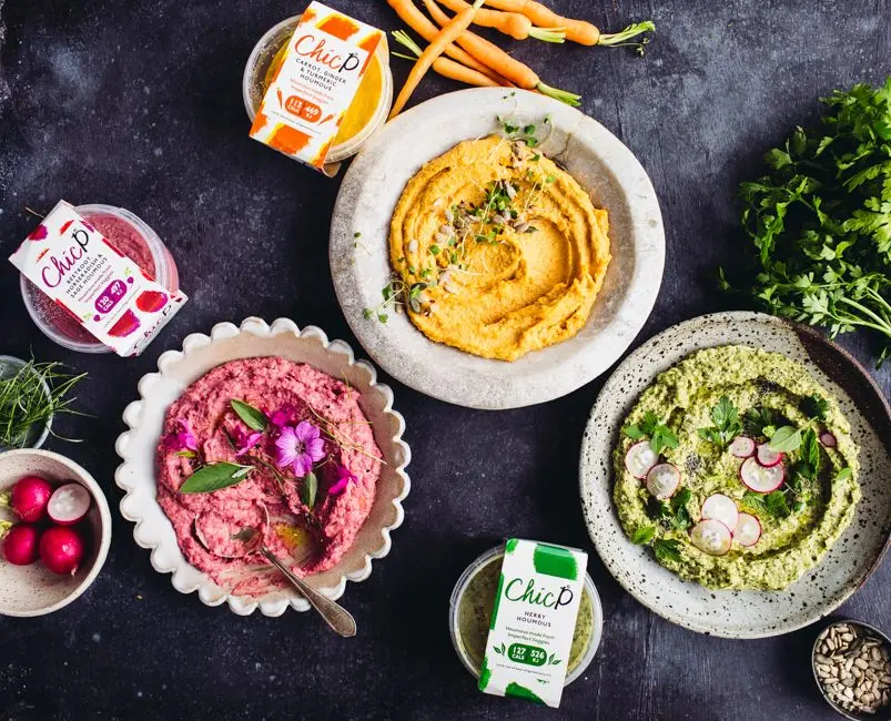 Veggie bites & hummus from surplus veg