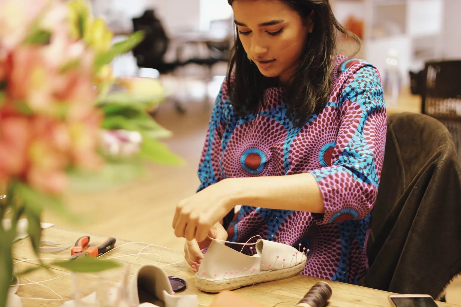 Reclaimed leather shoes that empower women