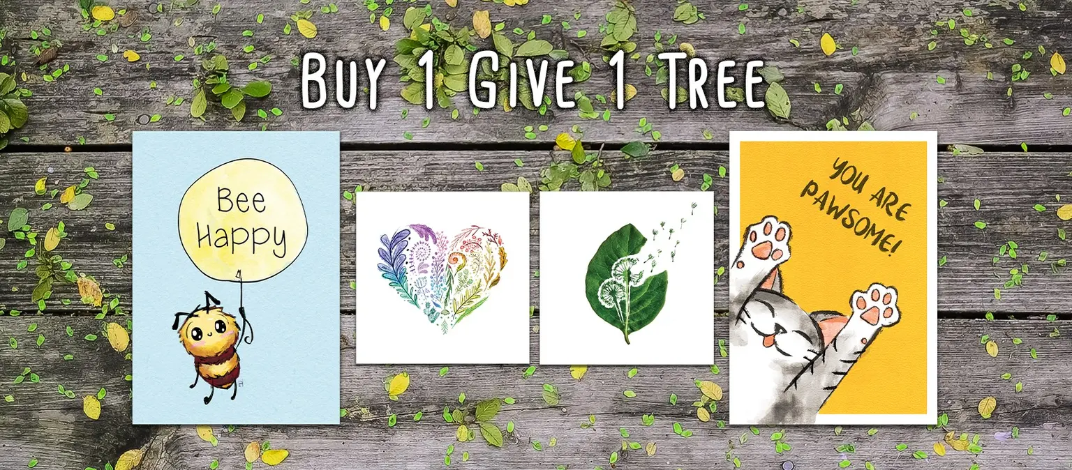 Greeting cards that drive positive environmental change