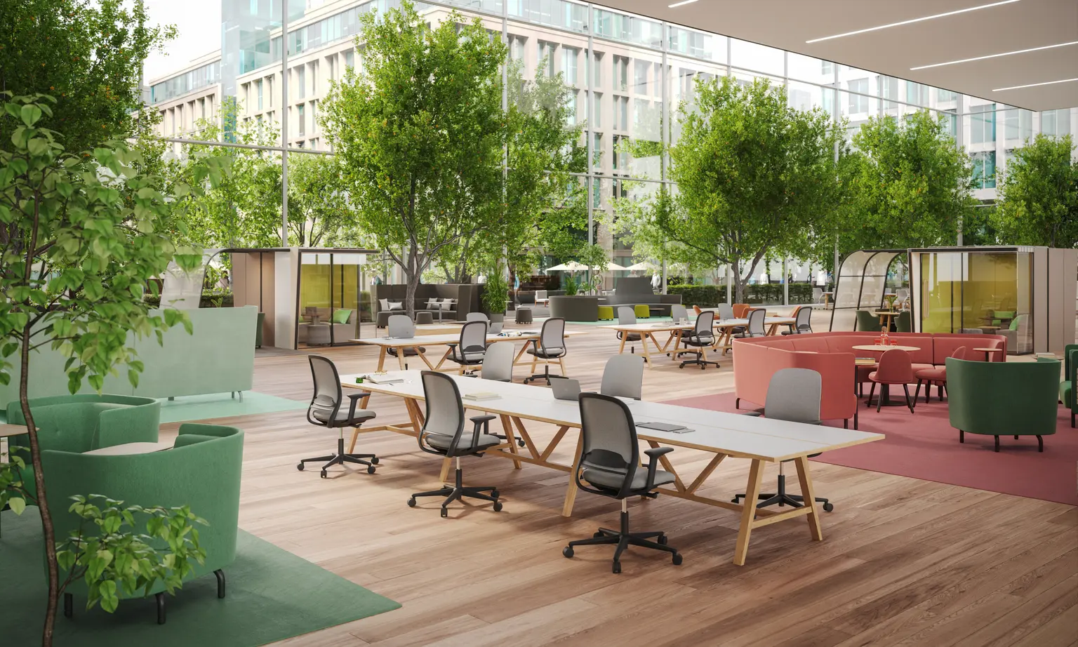 Circular Workspace Furniture and Solutions for Corporate and Home Workspaces